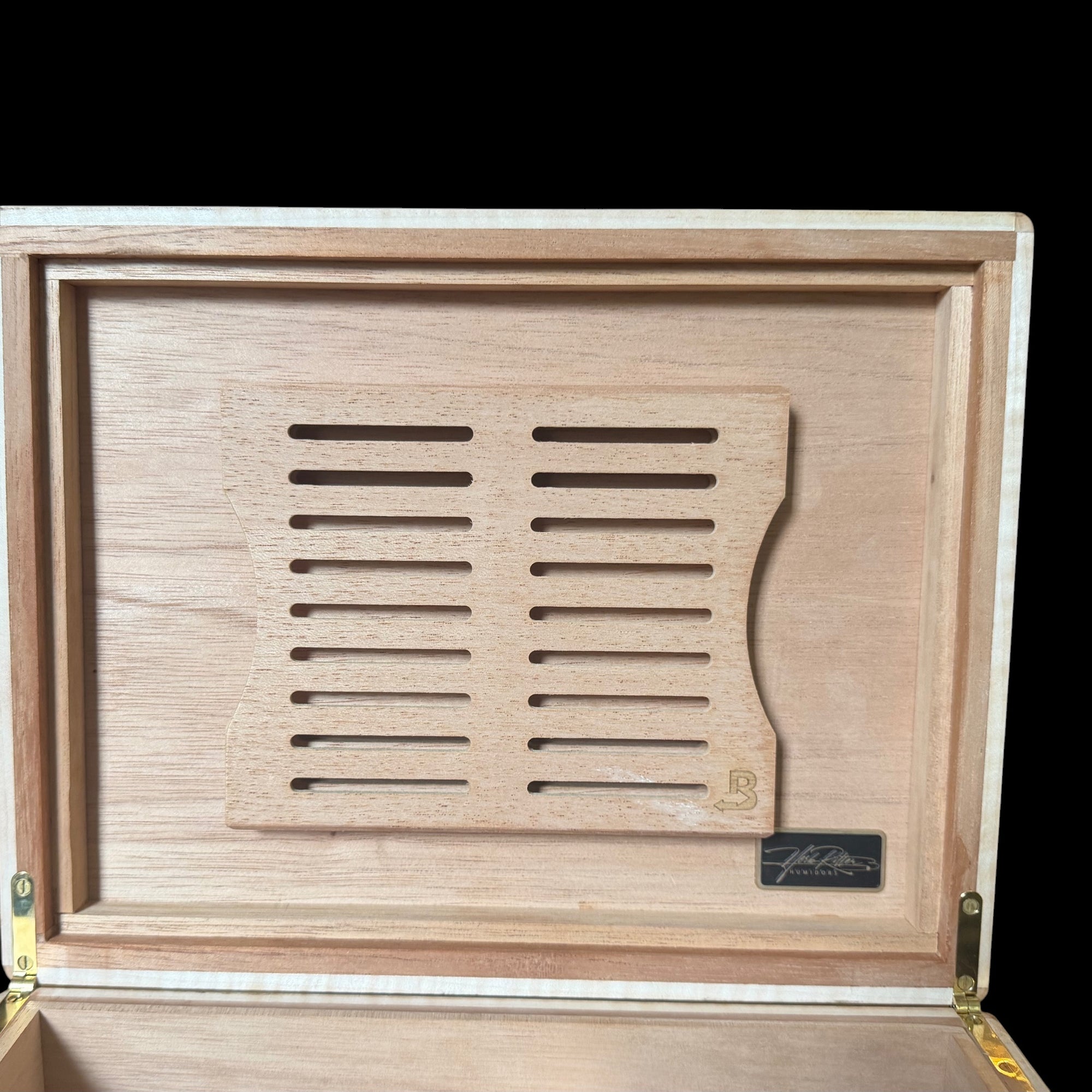 Gabon Ebony 50 ct. Humidor w/ Curly Maple Accents