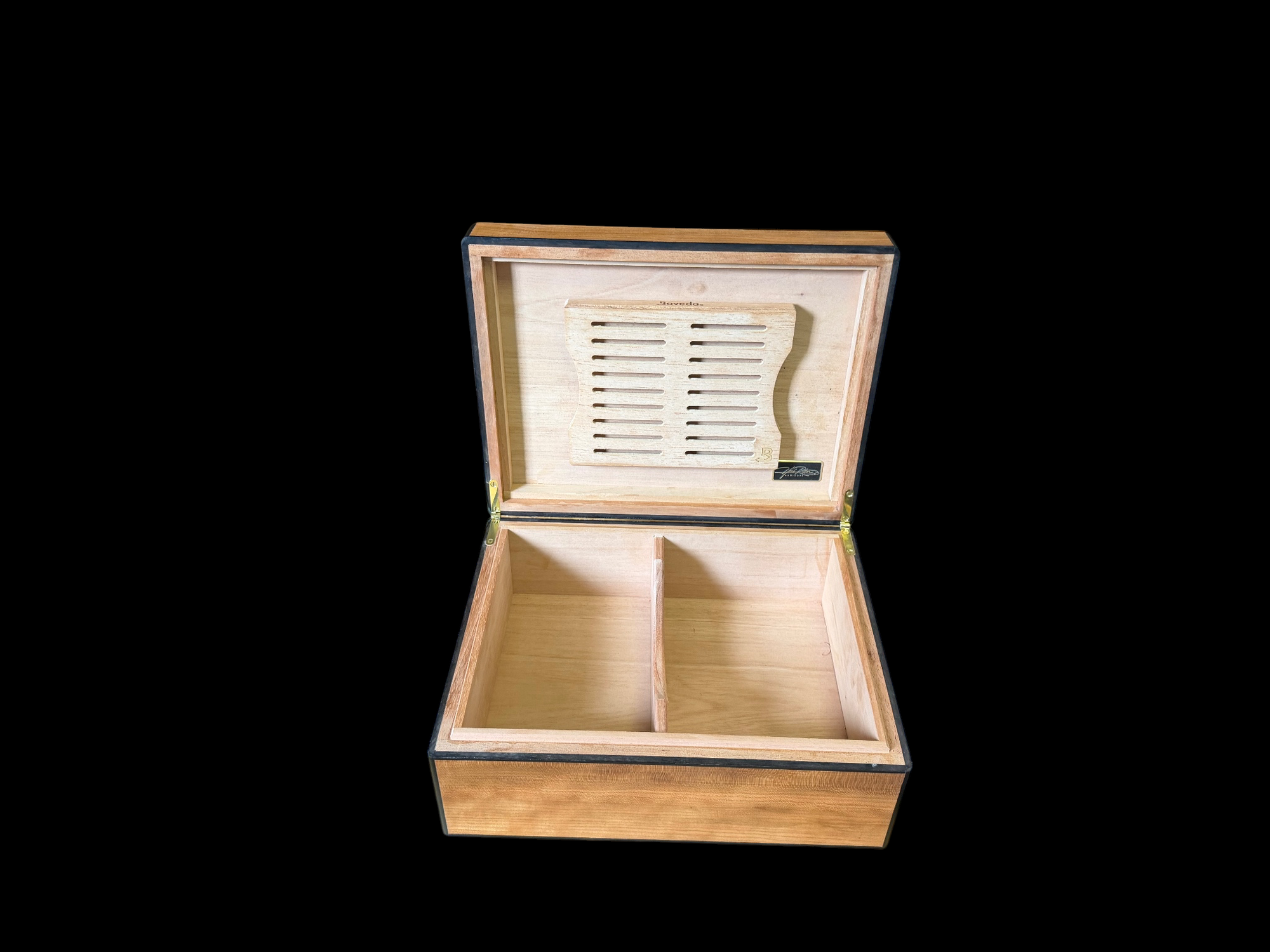 Curly Cherry 50 ct. Humidor w/ Ebony Accents