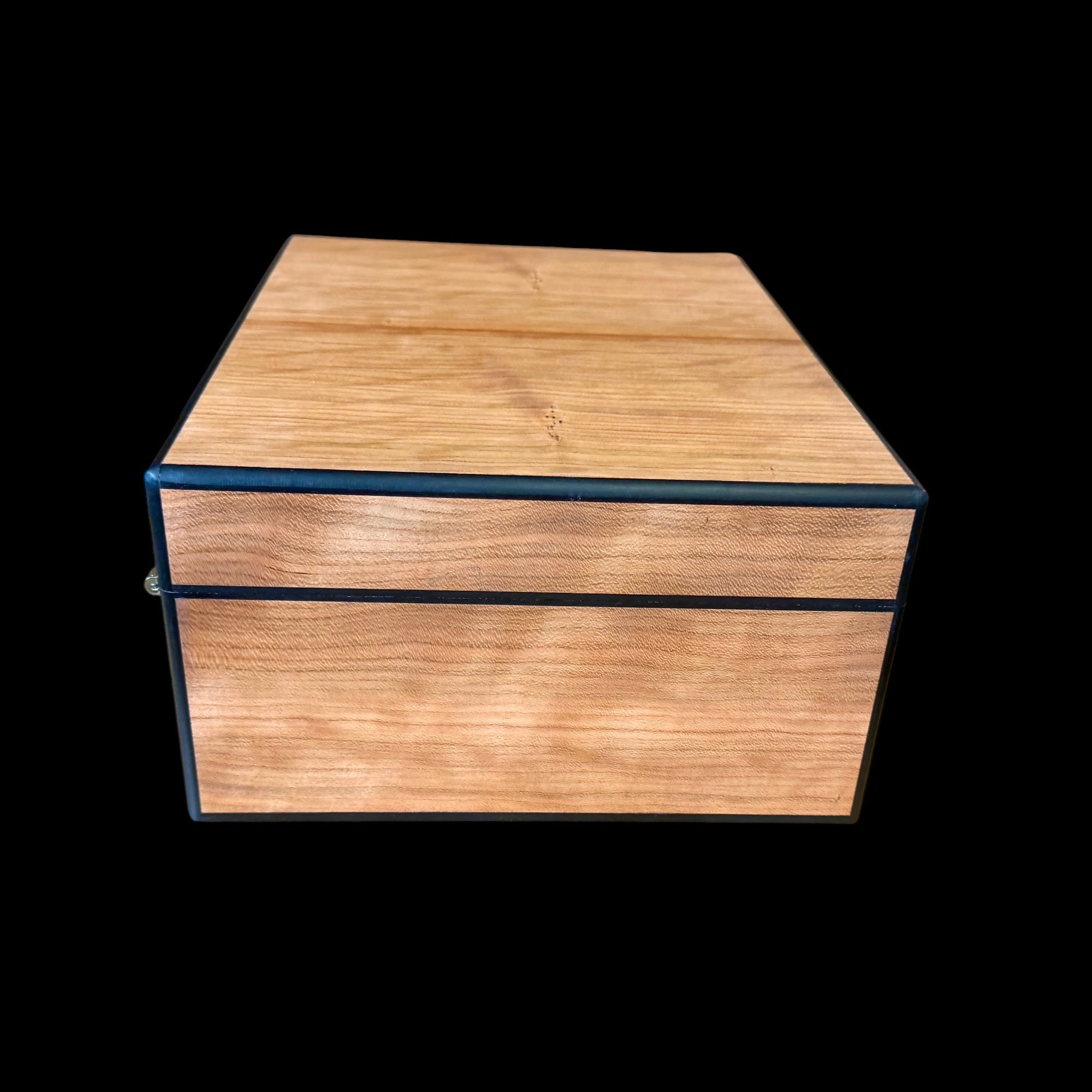Curly Cherry 50 ct. Humidor w/ Ebony Accents