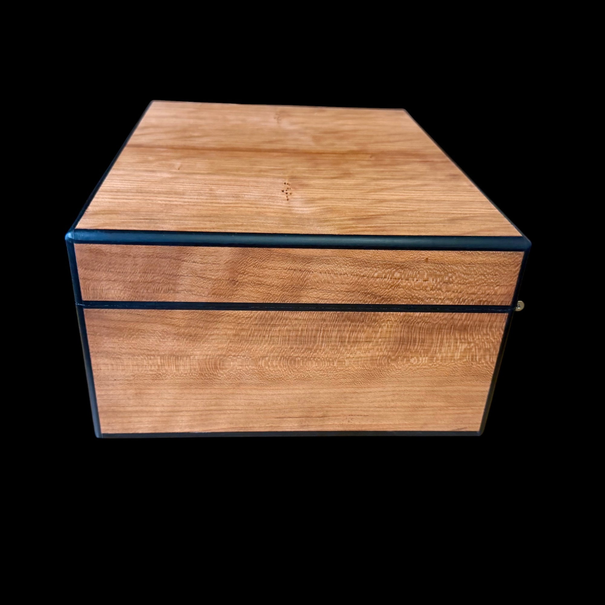 Curly Cherry 50 ct. Humidor w/ Ebony Accents