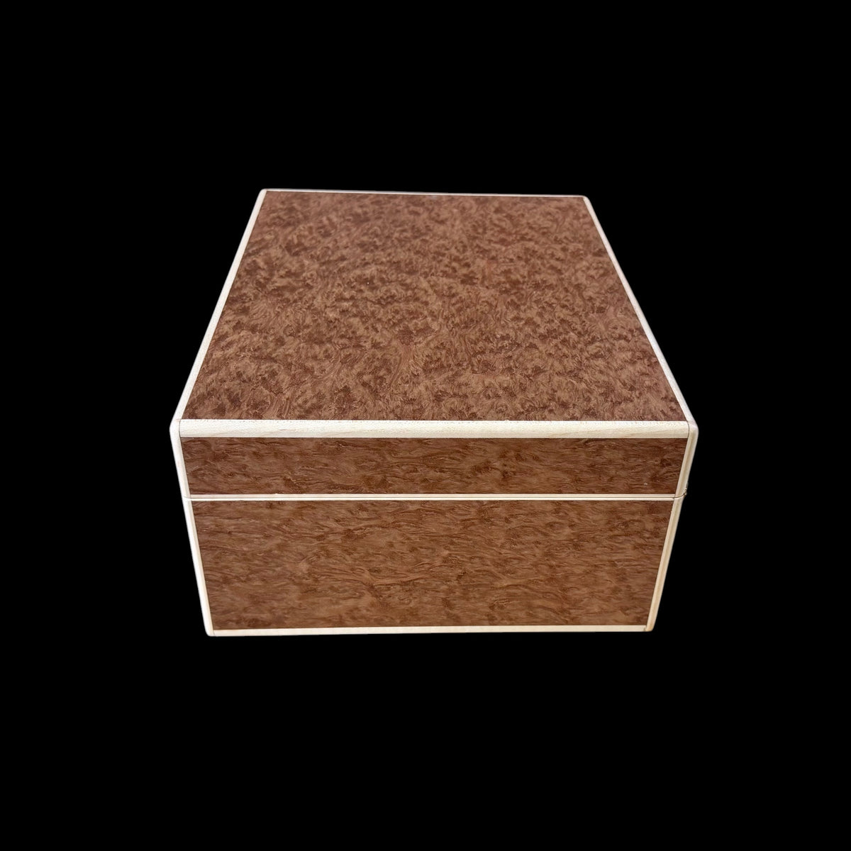 Pommele Eucalyptus 50 ct. Humidor w/ Curly Maple Accents