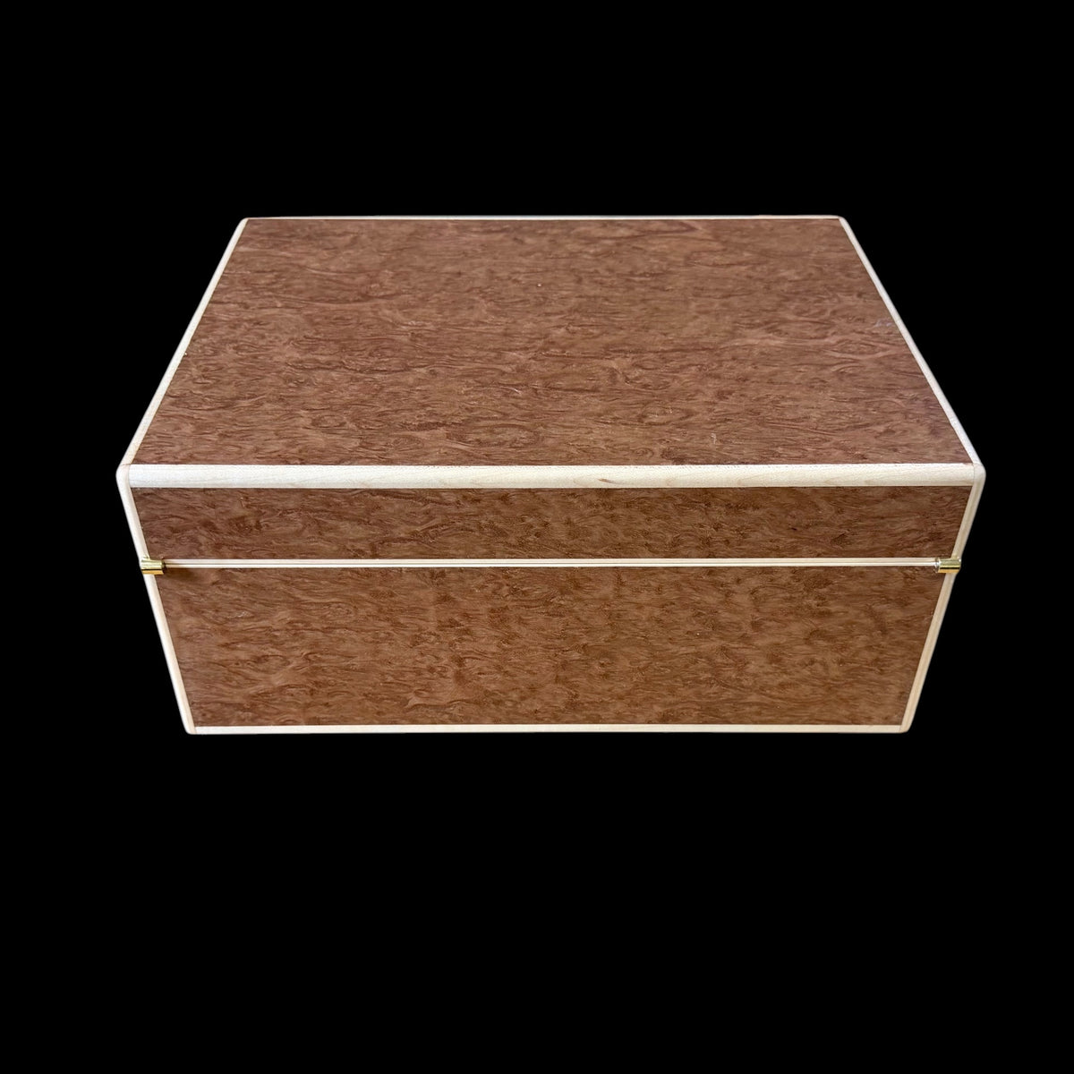 Pommele Eucalyptus 50 ct. Humidor w/ Curly Maple Accents