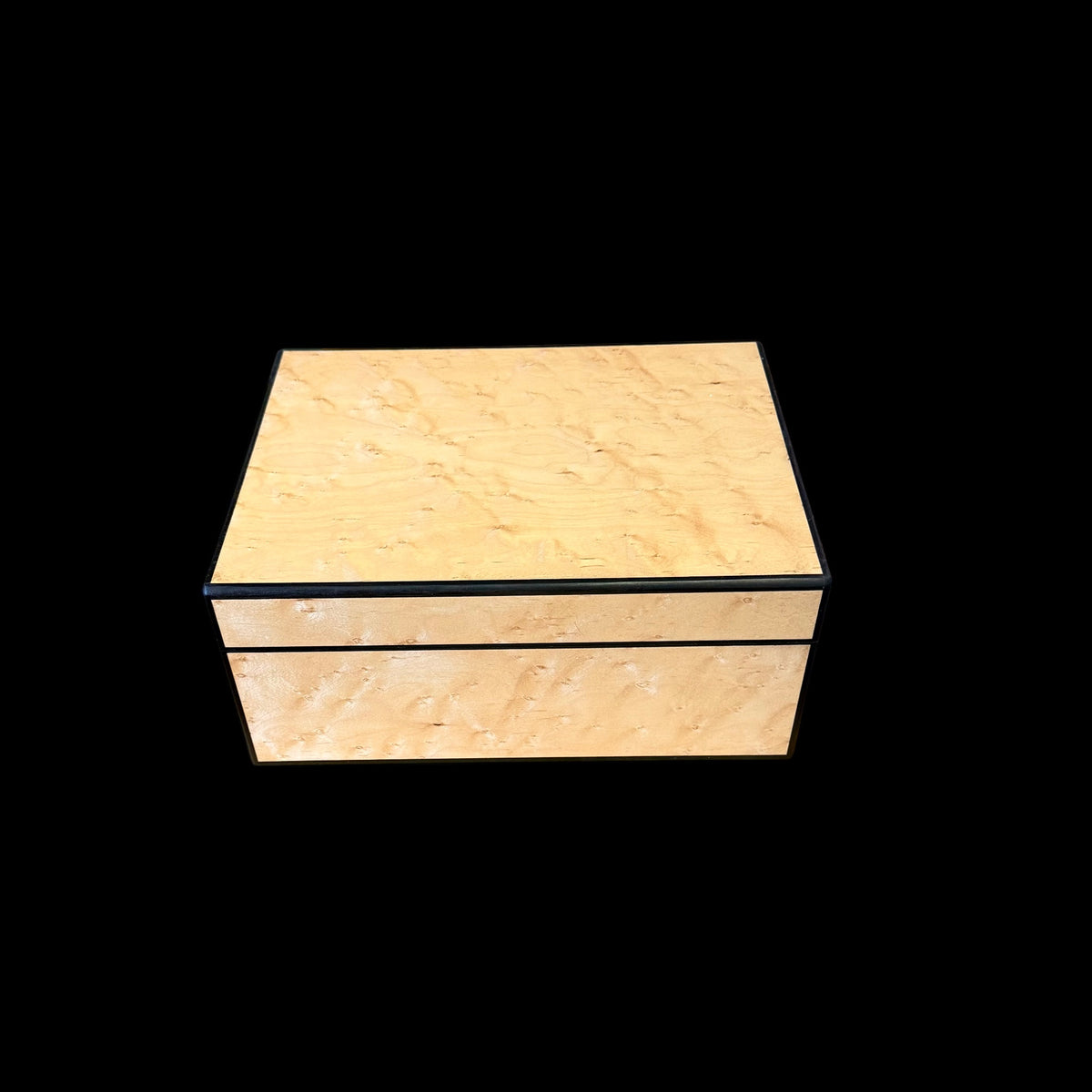 Birdseye Maple 50 ct. Humidor w/ Gabon Ebony Accents