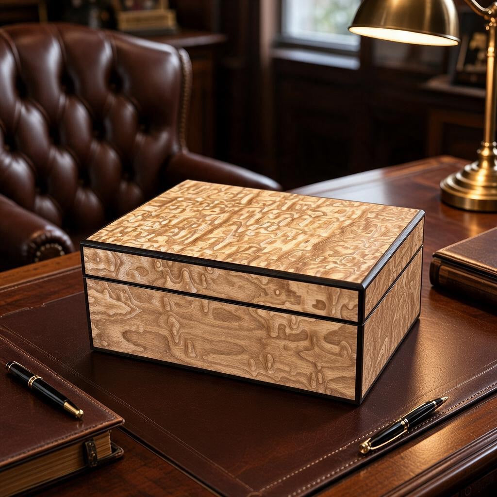 Tamo Ash 50 ct. Humidor w/ Wenge Accents